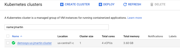 Cluster selection