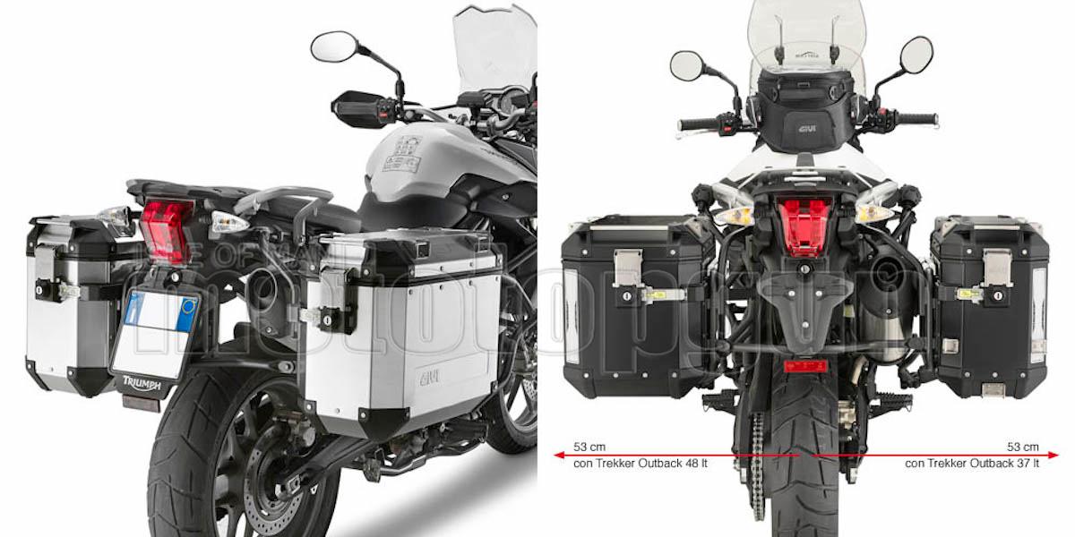 GIVI SIDE CASE + OBKN48A MONOKEY TREKKER OUTBACK TRIUMPH TIGER 800