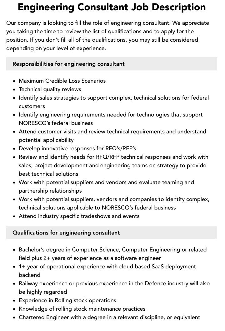 Engineering Consultant: Duties, Responsibilities, And Skills