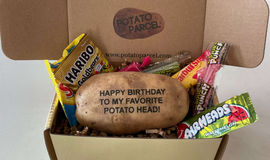 Introducing Potato Parcel - the service that lets you put your image and message on a potato!
