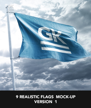 9 Realistic 3D Flag Mock Up`s - 43