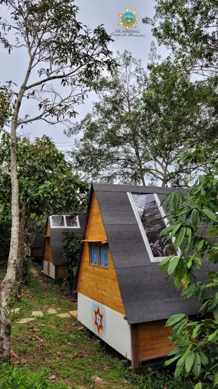 Glamping Cabaña alpina 1 (con Baño externo)