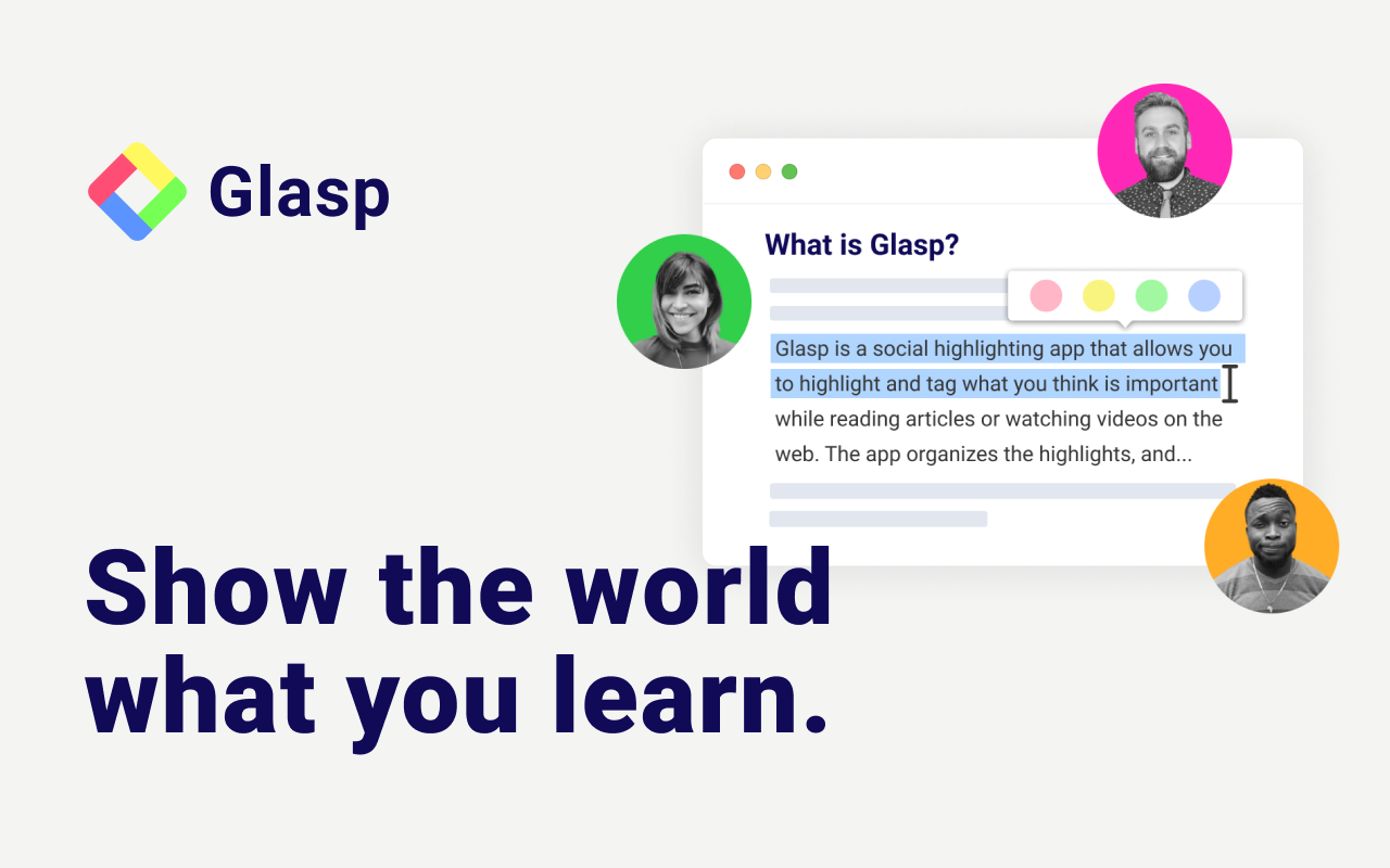 Thumbnail of Glasp: Show The World, What You Learn