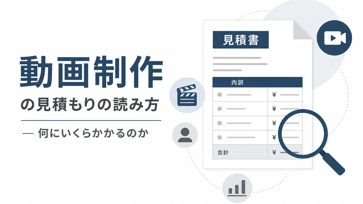 動画制作の見積もりの読み方 — 何にいくらかかるのか