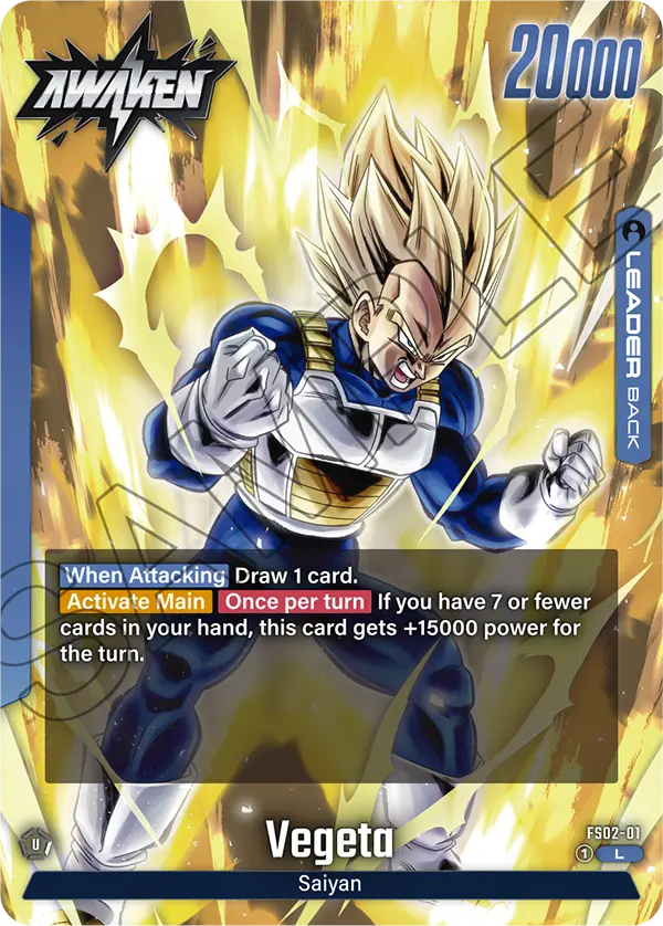 Vegeta (FS02-01_f_p1) Back Card Face - Dragon Ball Fusion World