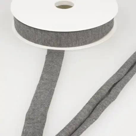 Biais tricot -  midden grijs 33