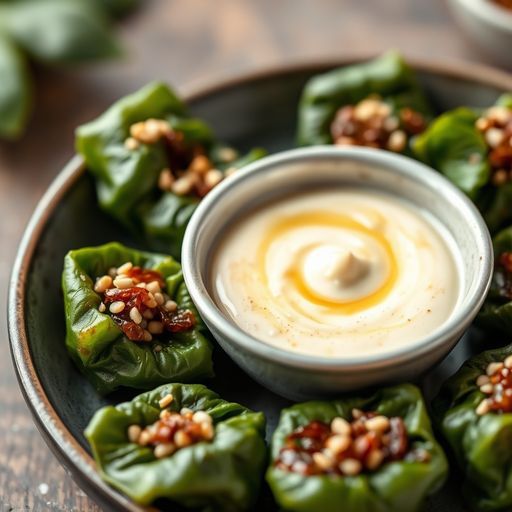 Adobong Kangkong Bites with Garlic Aioli