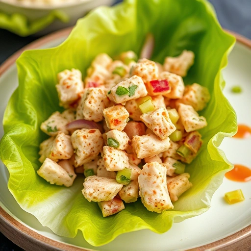 Keto "Everything Bagel" Chicken Salad Lettuce Wraps