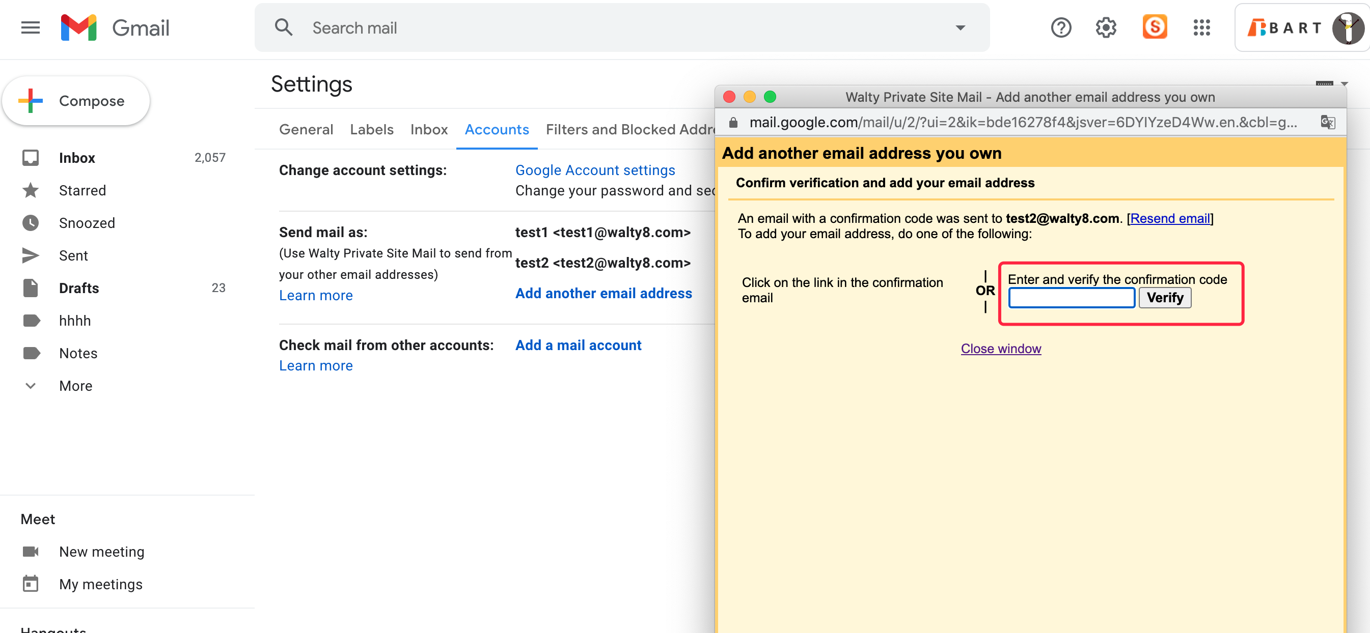 how to use alternate email in gmail
