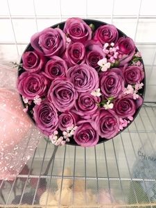  情人節20枝紫色玫瑰花盒 #AF266  