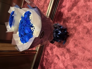  情人節18枝藍色玫瑰花束#AF1501010  