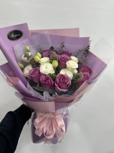  母親節10枝紫色玫瑰花束#AF330  