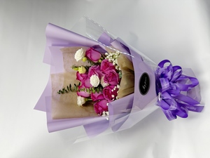  情人節10枝紫玫瑰花束 #AF609  