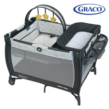 美國/Graco /Pack ‘n Play® Anywhere Dreamer™ /多用途/安撫遊戲床/網床/連尿布更換–河馬
