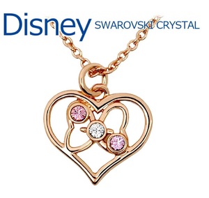  ❤️Disney x Swarovski K金首飾 迪士尼Minnie心之蝴蝶結頸鍊 連精美包裝 ⭐️日本直送⭐️{推薦情人節, 生日禮物} 