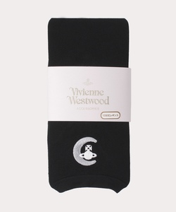  全新Vivienne Westwood黑色月亮Logo絲襪長褲  