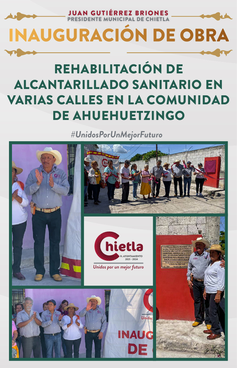 Inauguración de obra "Rehabilitación de Alcantarillado Sanitario"