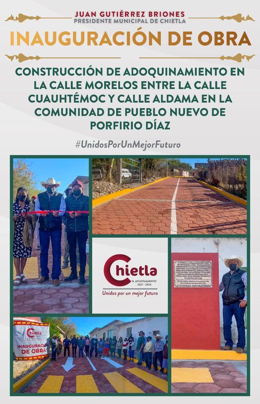 Inauguración de Adoquinamiento  "Calle Moreslos"