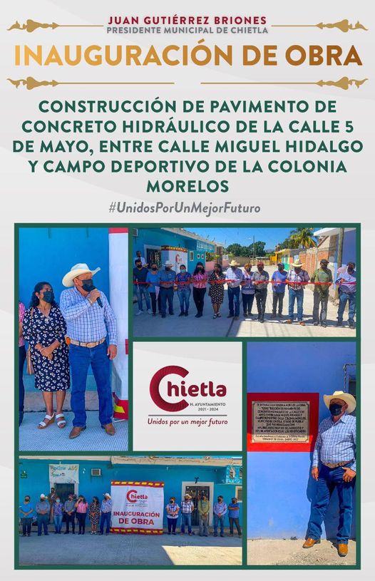 Inauguración de Pavimento Hidraulico en Calle 5 de Mayo