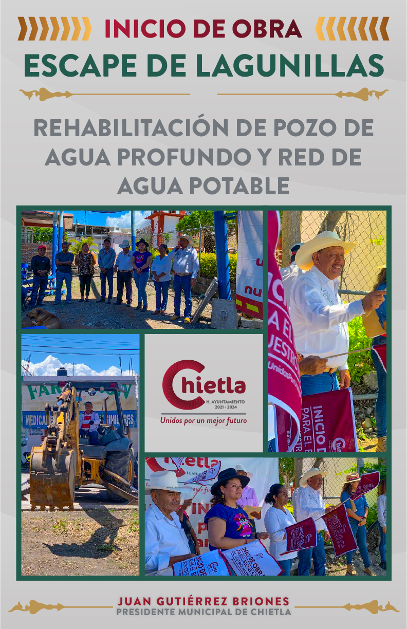 Banderazo de Rehabilitación de Pozo y Red de Agua Potable