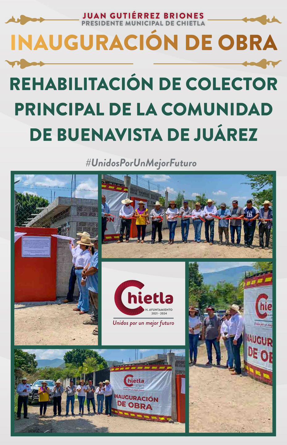 Inauguracion de "Rehabilitación de Colector" en Buenavista de Juárez