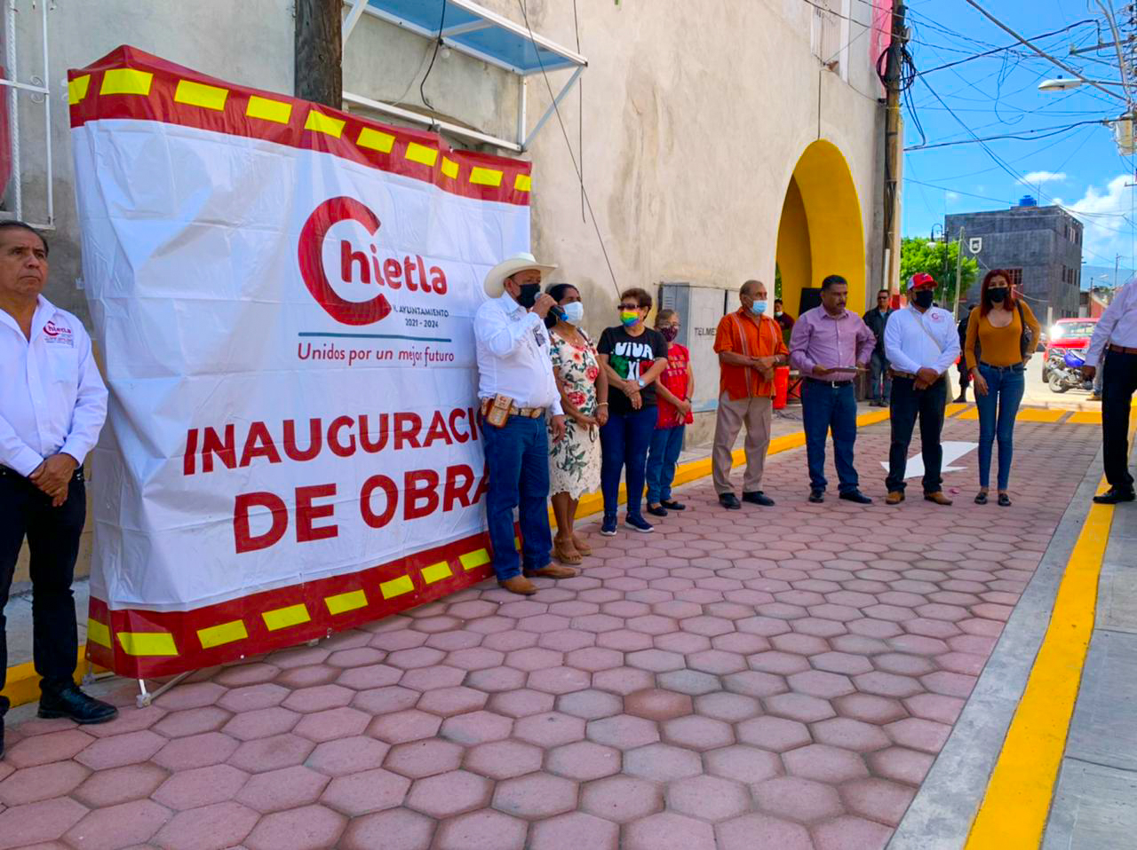 Inauguración de Obra Adoquinamiento de la Calle Porfirio Díaz