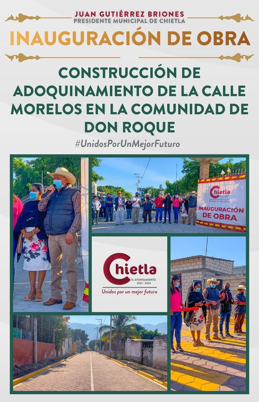 Inauguración "Adoquinamiento Calle Morelos"