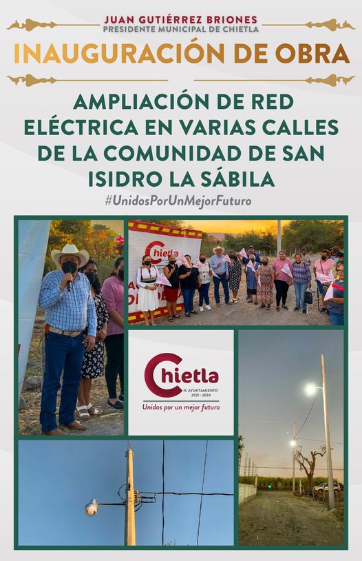 Inauguración de la Red Eléctrica en San Isidro La Sábila