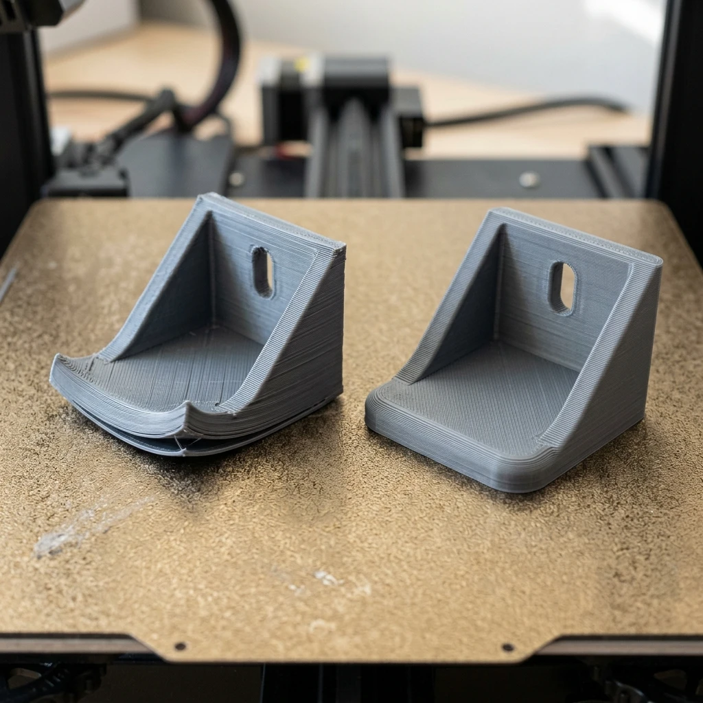 Sản phẩm in 3D bị lỗi under-extrusion với bề mặt xốp và các đường in bị nứt gãy