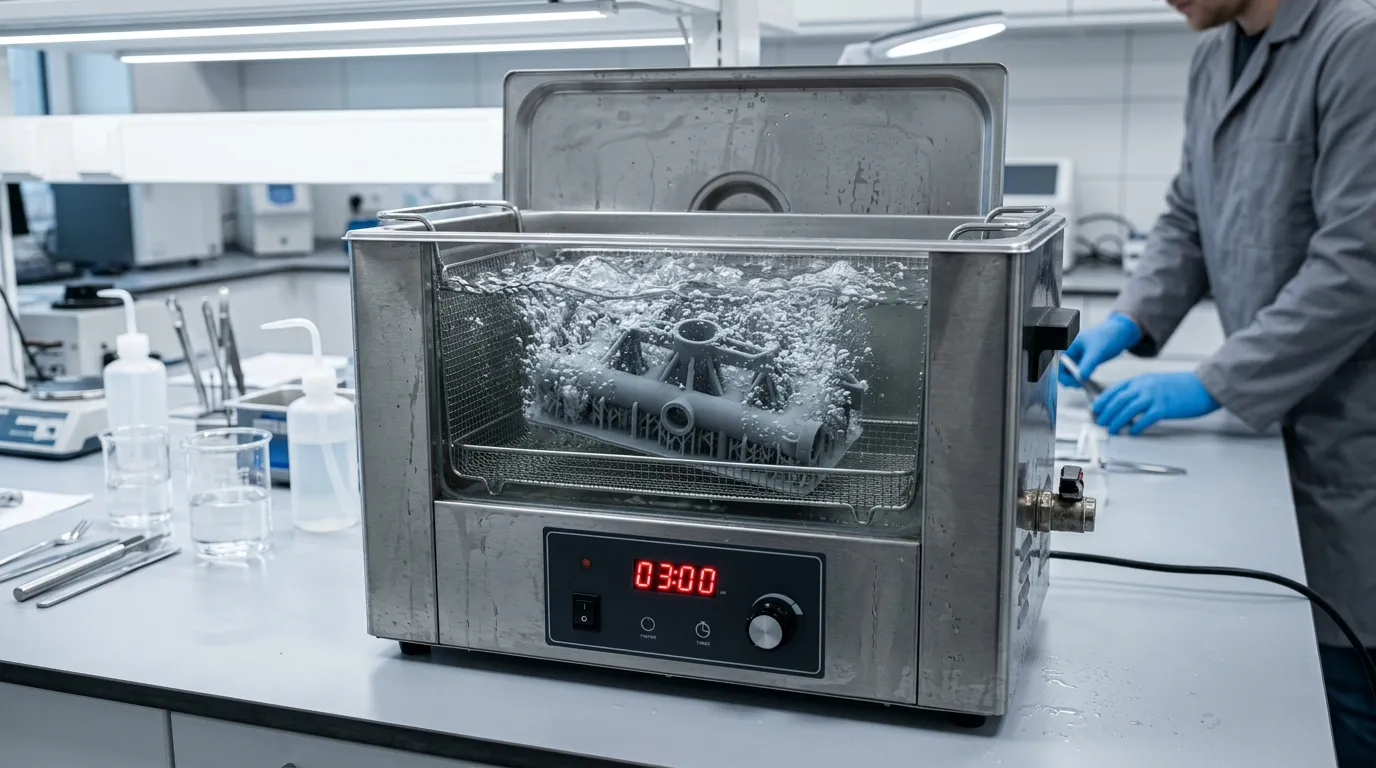 Máy rửa siêu âm chuyên dụng dùng để làm sạch mô hình in resin
