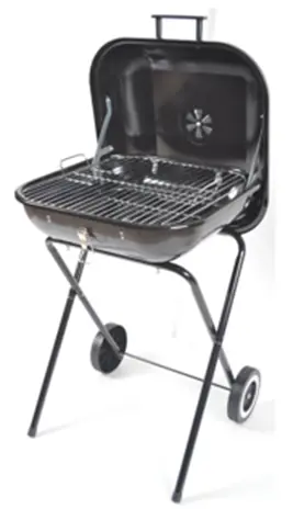 Barbekü Tekerlekli Siyah