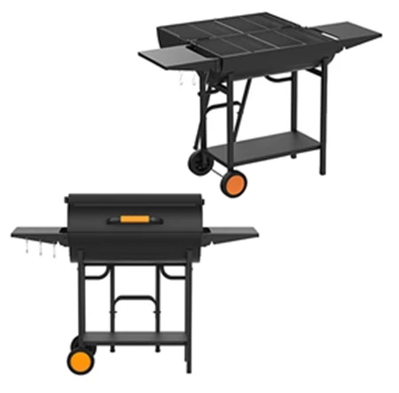 Barbekü Tekerlekli Raflı