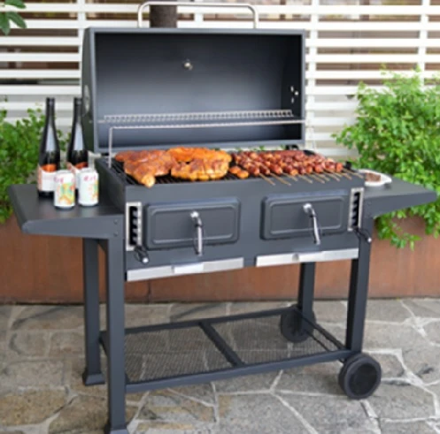 Barbekü Tekerlekli Raflı