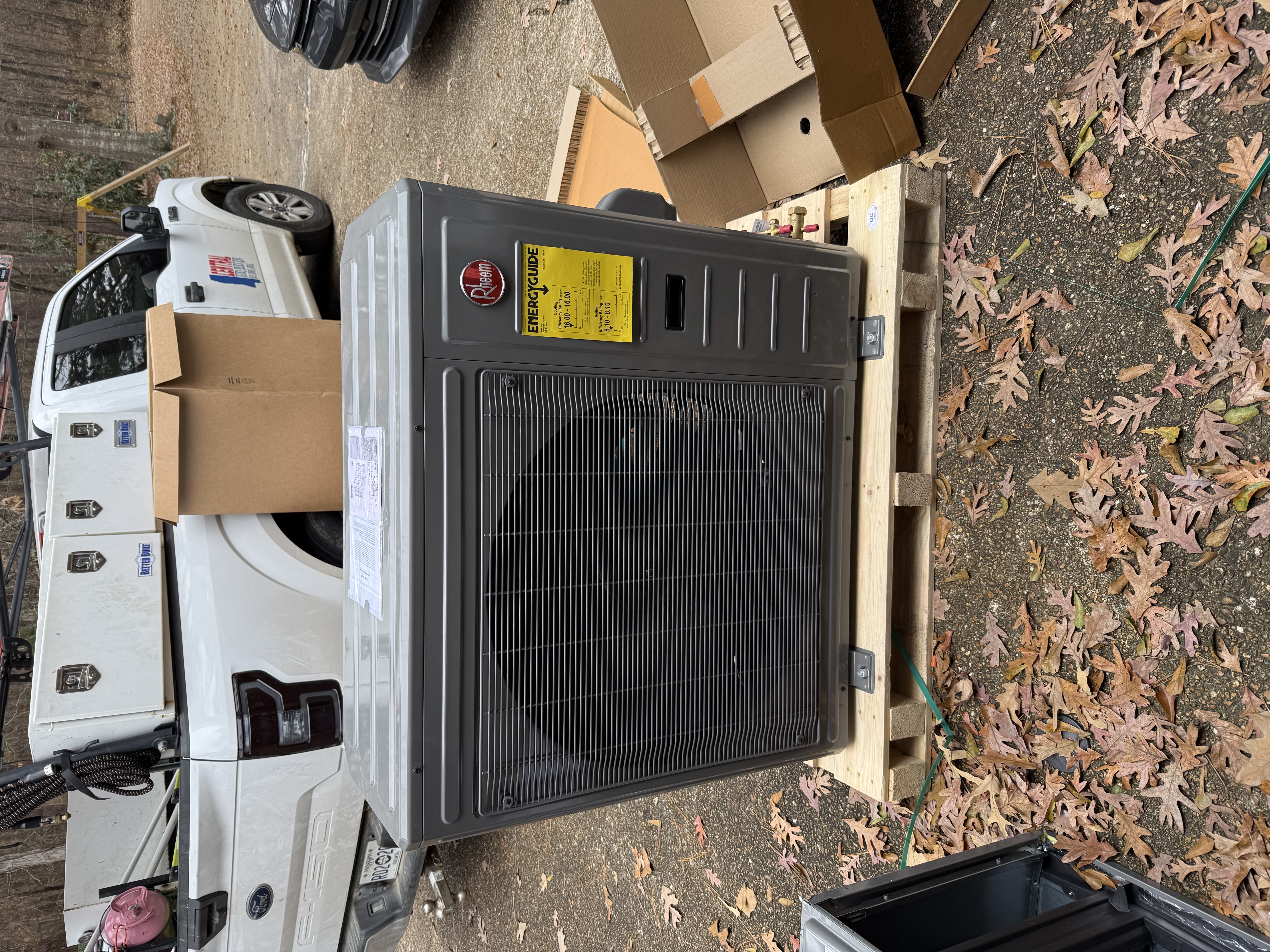 Rheem 4 Ton Side Discharge Heat Pump, Installed in Brandon, MS, Walker Residence