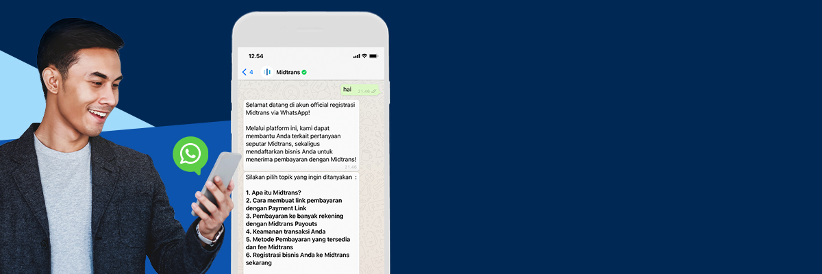 Daftar Midtrans Lebih Cepat dengan WhatsApp Onboarding