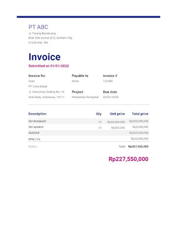 invoice-dp-peralatan-elektronik