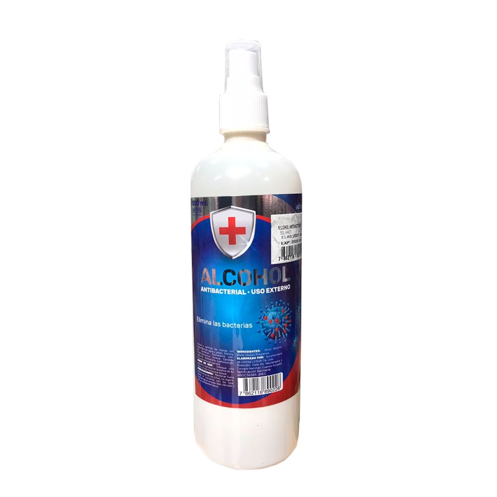 ALCOHOL ANTIBACTERIAL ADHEPLAST 500ML X 12UNDS