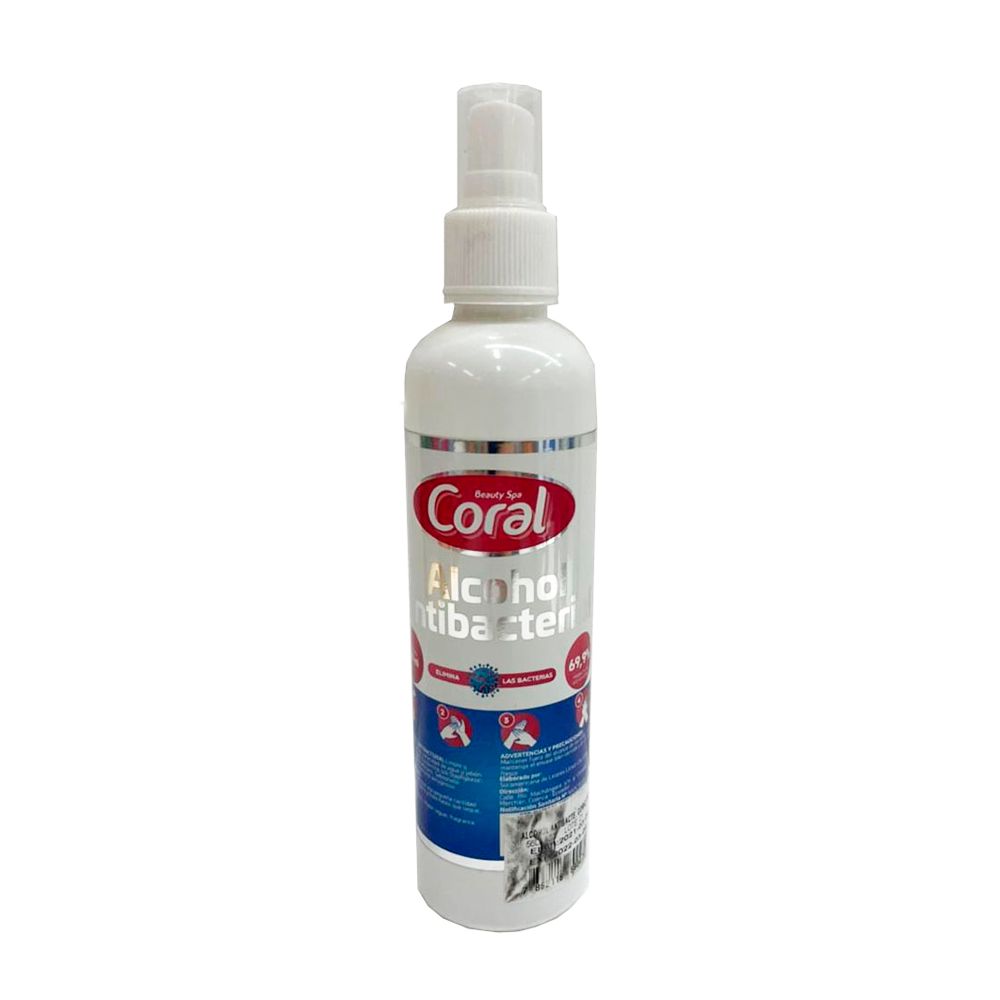 ALCOHOL ANTIBACTERIAL CORAL 250ML