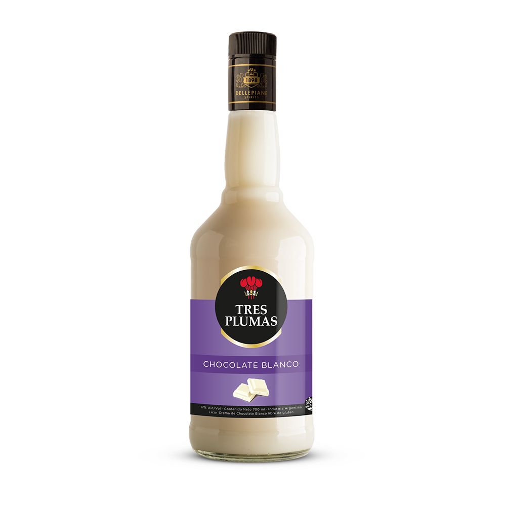 LICOR CHOCOLATE BLANCO TRES PLUMAS 700ML
