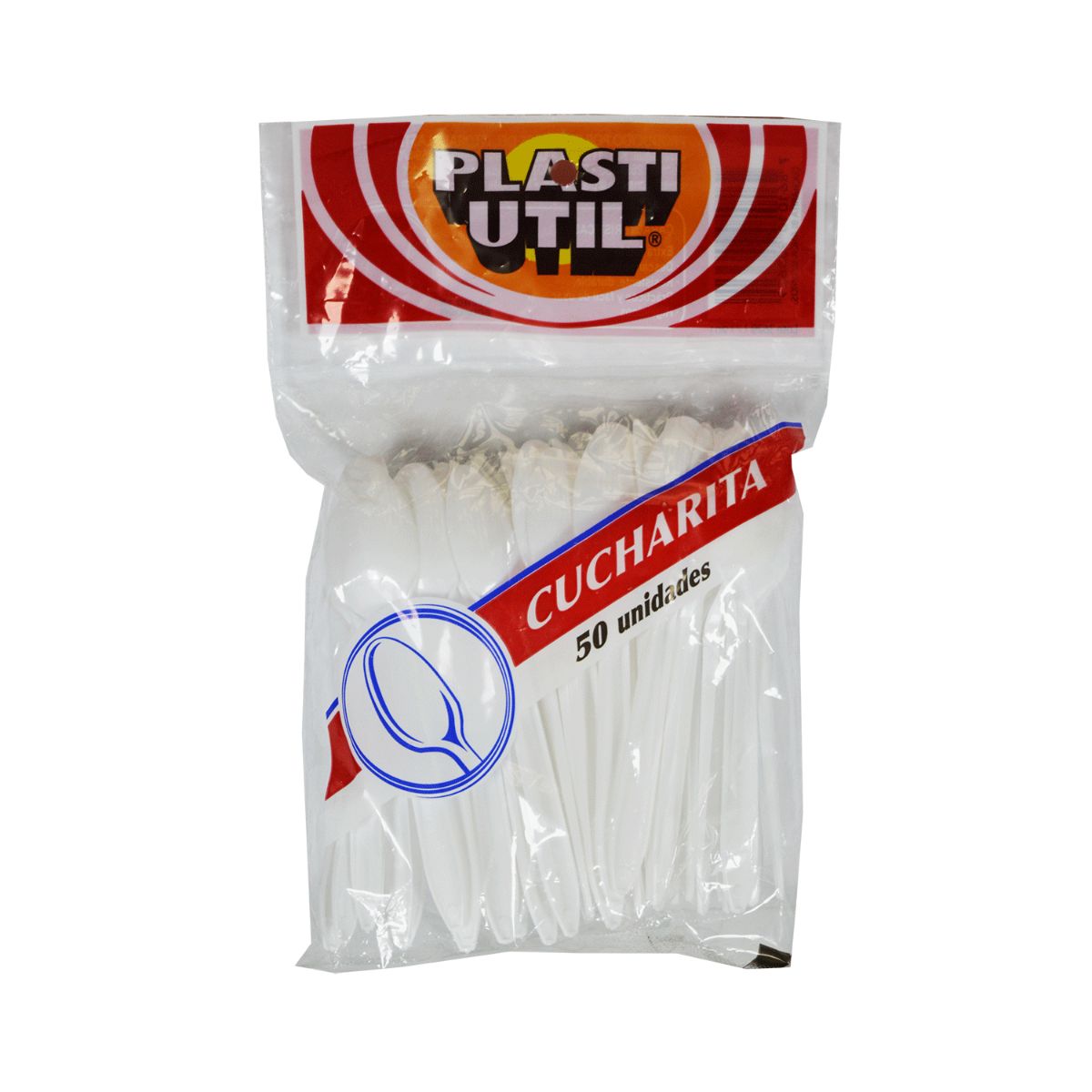 CUCHARITA BLANCA PLASTI UTIL X50