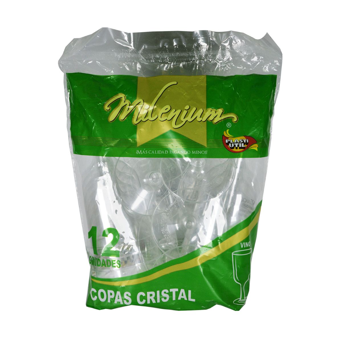 COPA VINO CRISTAL PLASTI UTIL X12