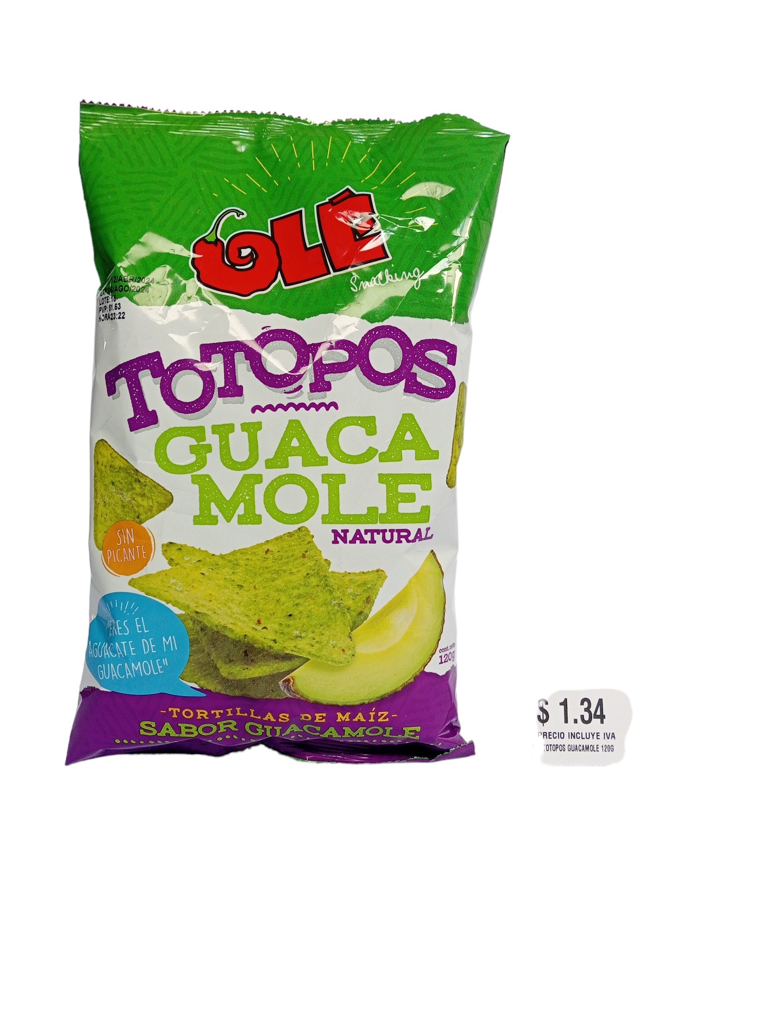 OLE TOTOPOS GUACAMOLE 120G