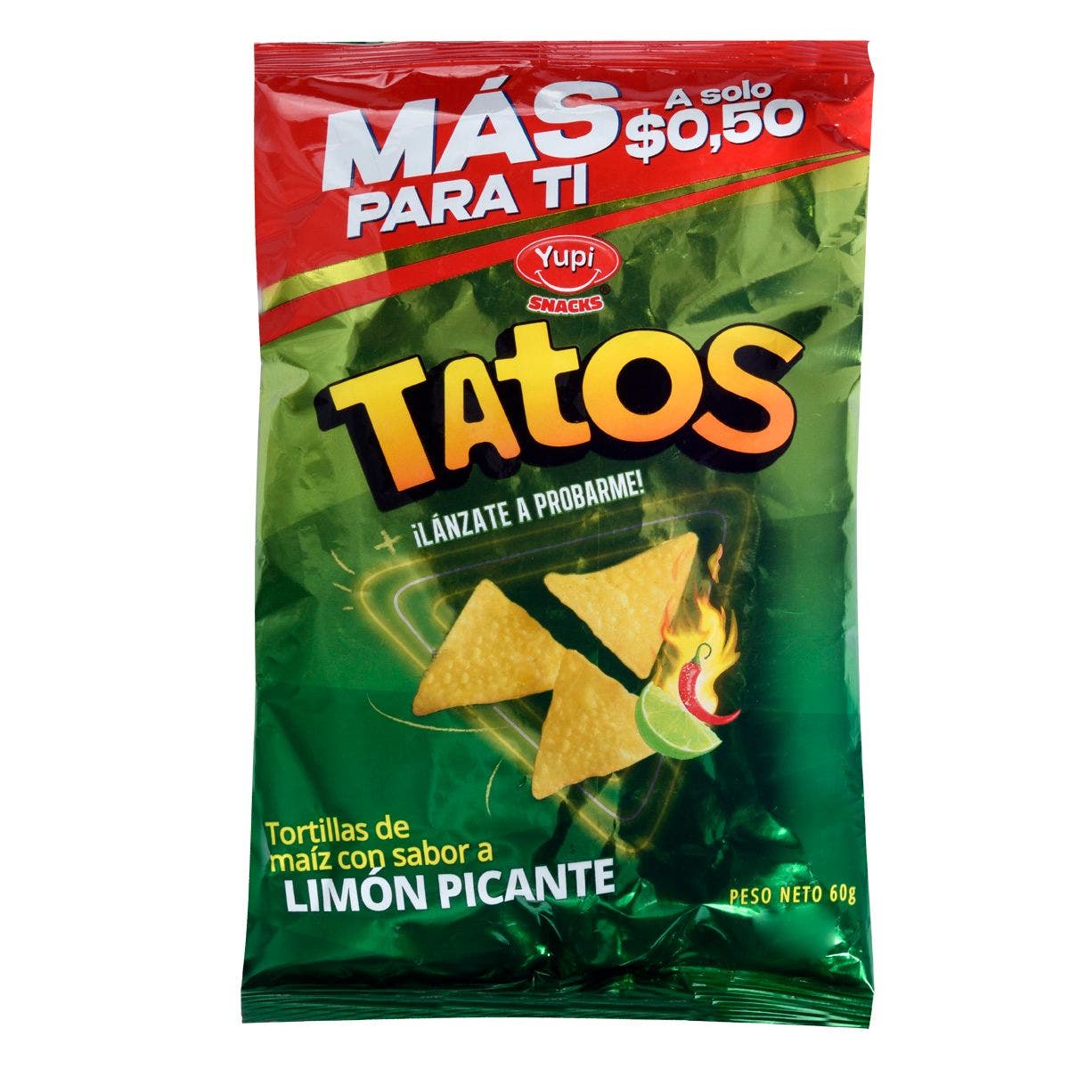 TORTILLA MAIZ TATOS LIMON PICANTE 60 G