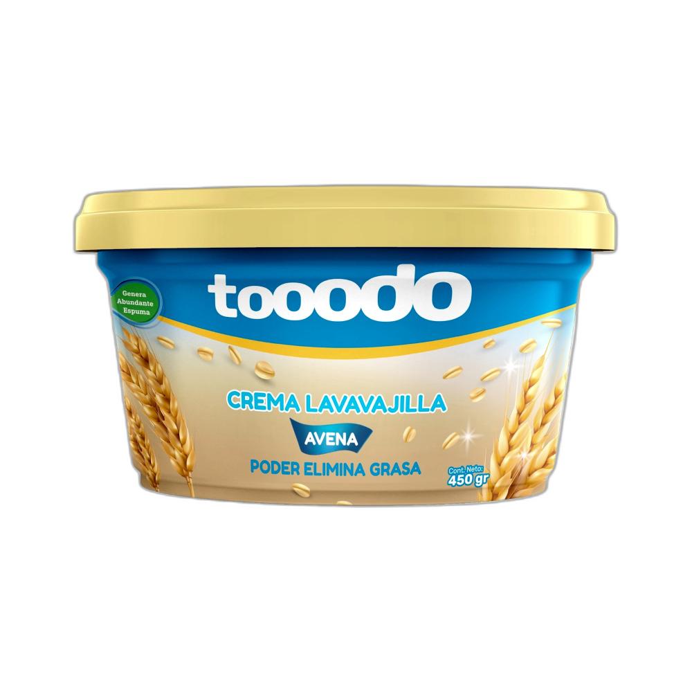 CREMA LAVAVAJILLA TOOODO AVENA 450G X 24