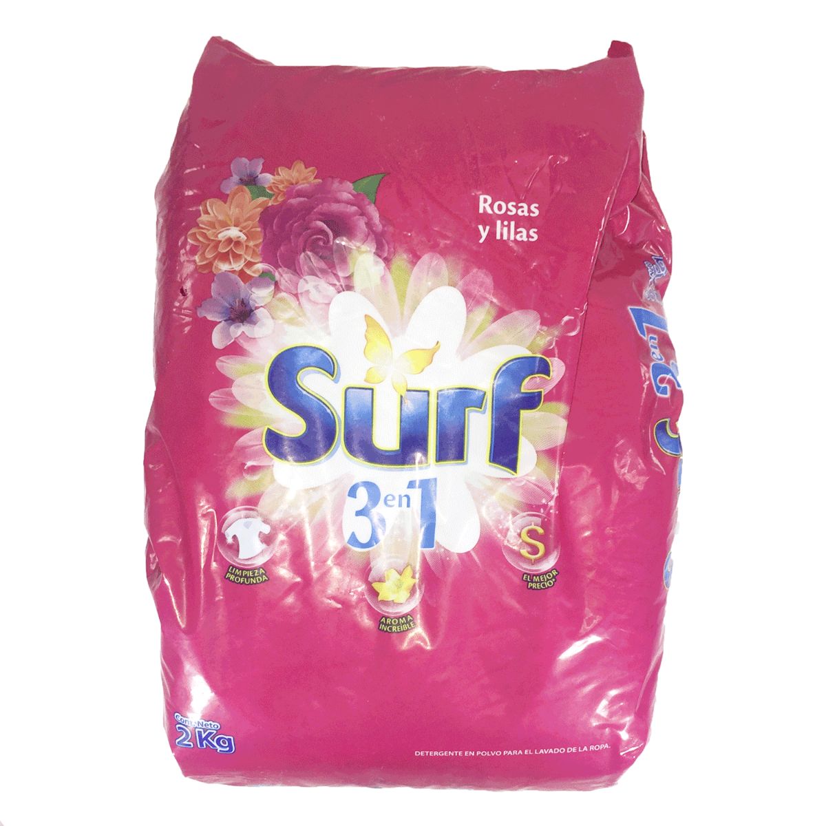 DETERGENTE EN POLVO ROSAS LILAS SURF 2KG
