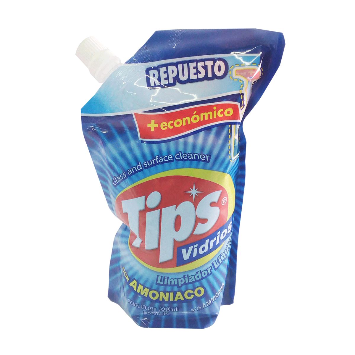 TIPS VIDRIOS (VING.) LIMP TRANSP DOYPACK 500ML X24