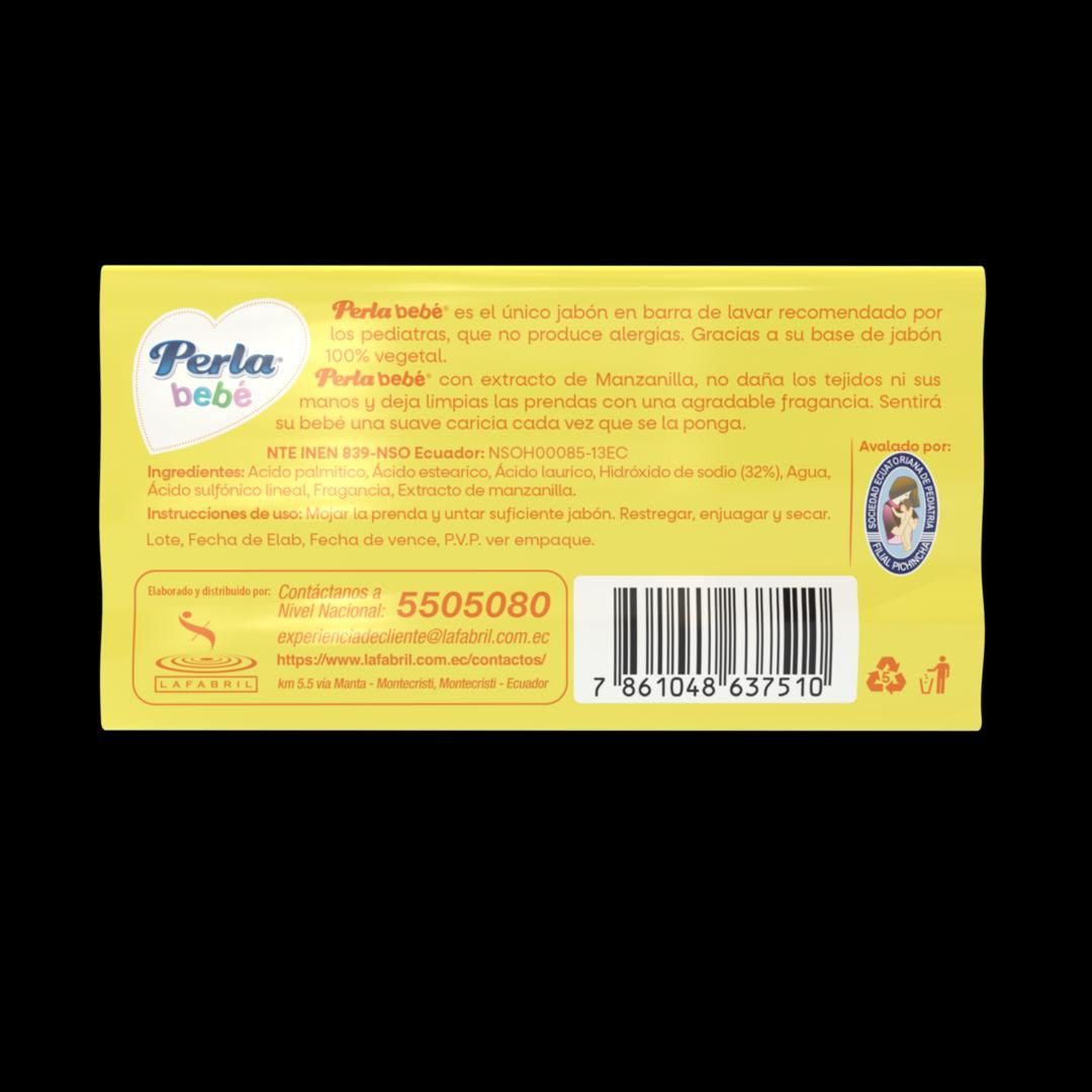 JABON PERLA BEBE MANZANILLA 200G - Imagen 7
