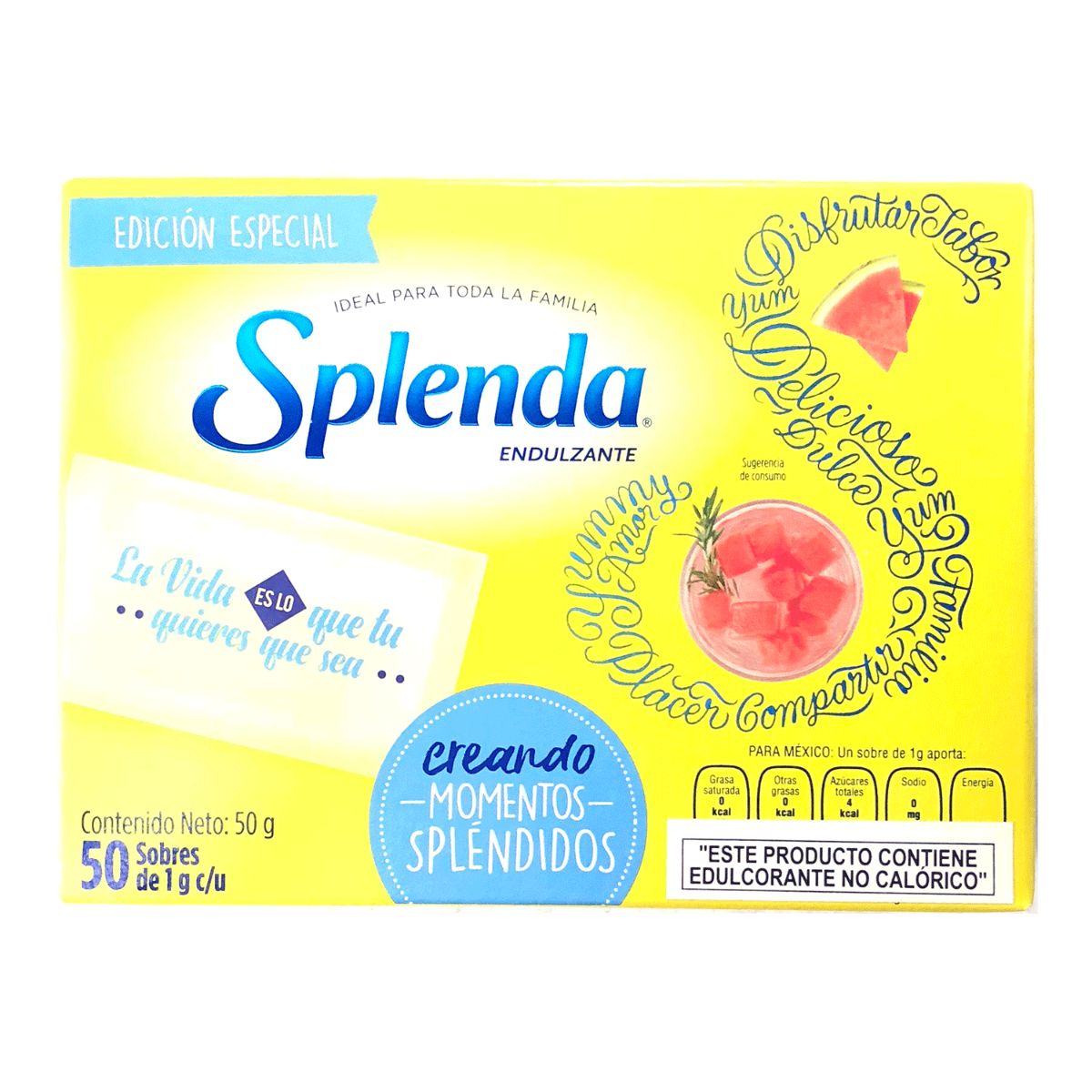 ENDULZANTE SPLENDA CAJA 50 SOBRES X1G