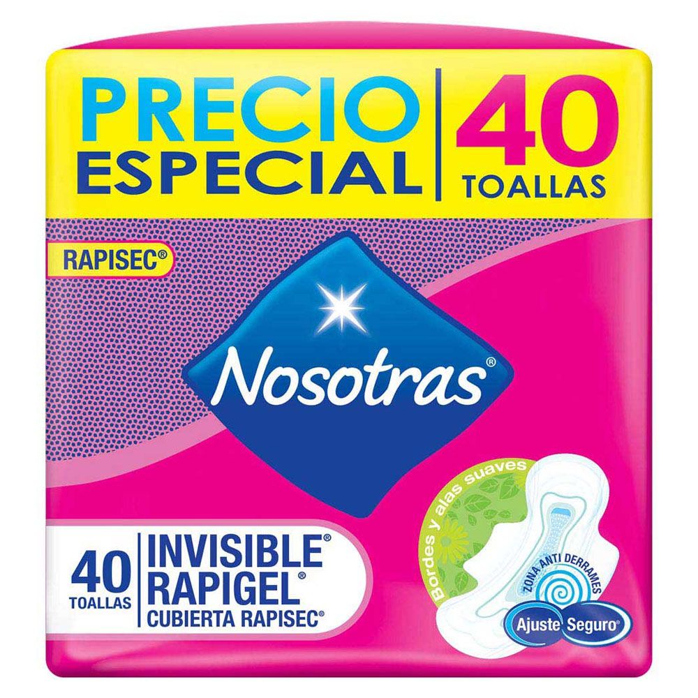 TOALLAS NOSOTRAS INV RAP GEL AJUSTE SEGU