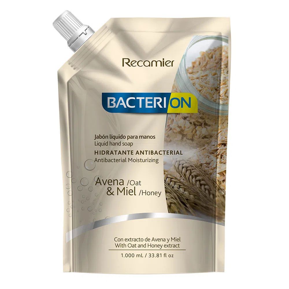 JABON LIQUIDO PARA MANOS HIDRATANTE ANTIBACTERIAL AVENA Y MIEL 1000 PAGUE 1 LLEVE 2